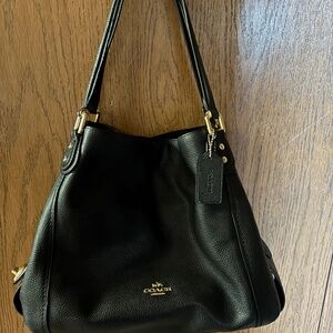 Soft pebbled-leather, multi-compartment Coach Hobo Handbag